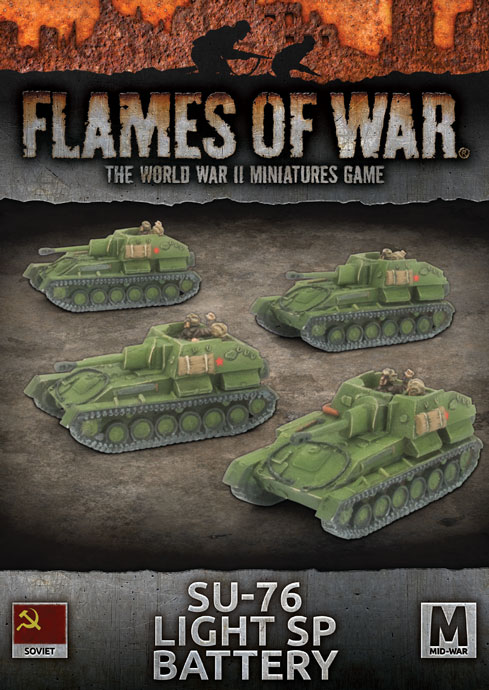 Flames of War Mid War Soviet Union SU-76 Light SP Battery (SBX61